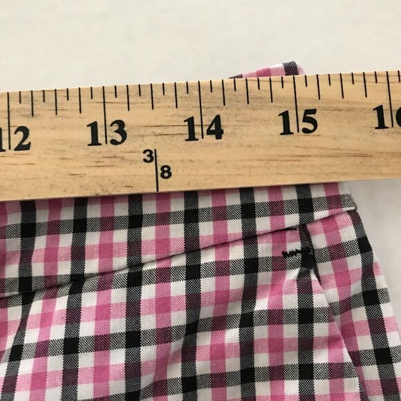 NWOT - Jones New York Sport Stretch Pink Plaid Check Bermuda Shorts - Picture 11 of 14
